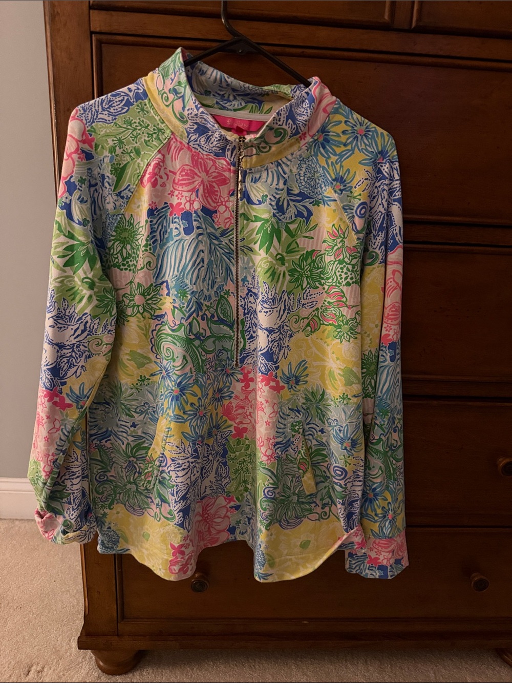 Lilly women’s Popover floral Half-Zip Pullover - Multicolor